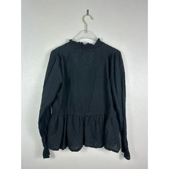 Emerson Fry Lucybella Textured Top Black Sz XS/S Victorian - Picture 9 of 9